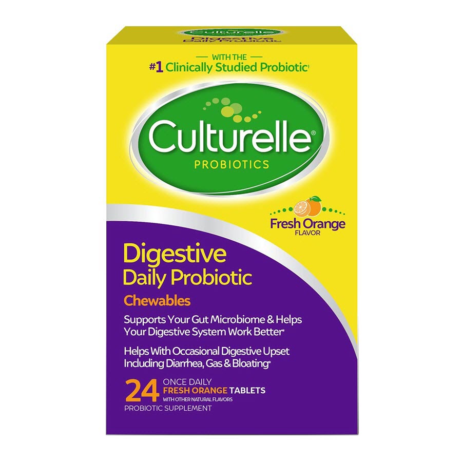 Culturelle Digestive Health Probiotic Chewables, Orange - 24 Ea