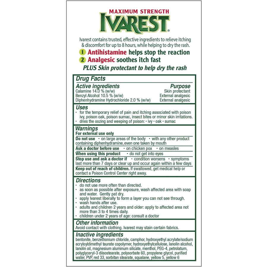 Ivarest 8 Hour Maximum Strength Anti-Itch Cream, 2oz