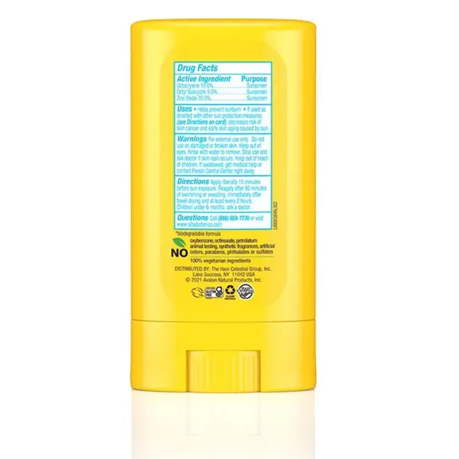 Alba Botanica Hawaiian Fragrance-Free Sun Stick SPF 30 0.5 oz.