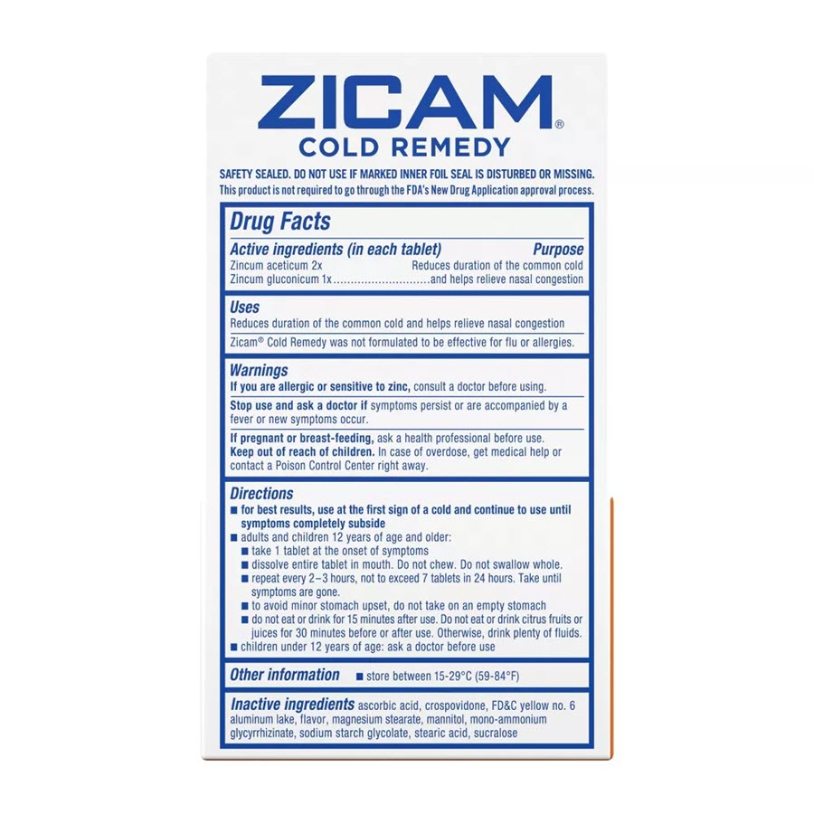 Zicam Zinc Cold Remedy RapidMelts Quick Dissolve Tablets - Citrus - 25ct