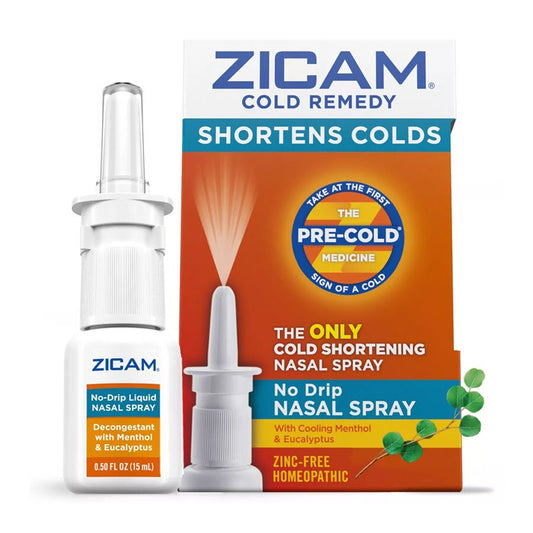 Zicam Cold Remedy Cold Shortening No-Drip Zinc-Free Nasal Spray - 0.5oz