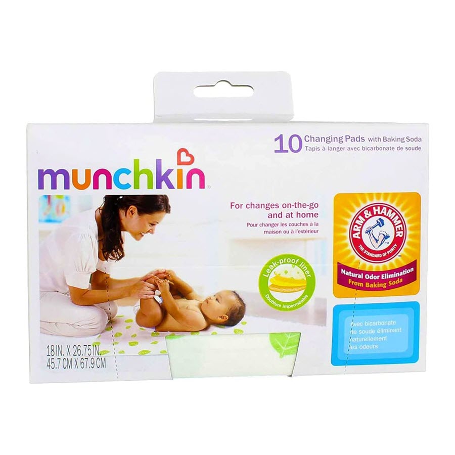 Munchkin Arm And Hammer Disposable Changing Pad - 10 Ea