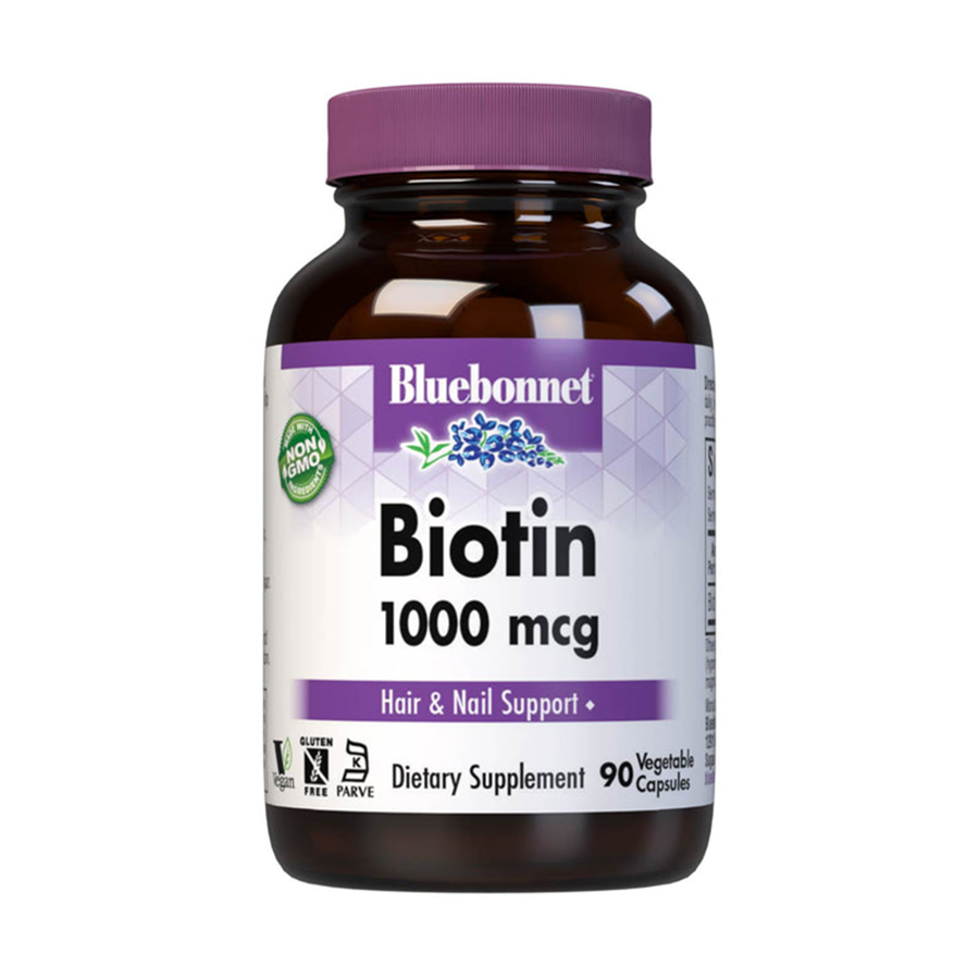 Bluebonnet Biotin 1000 mcg, 90 Vegetarian Capsules