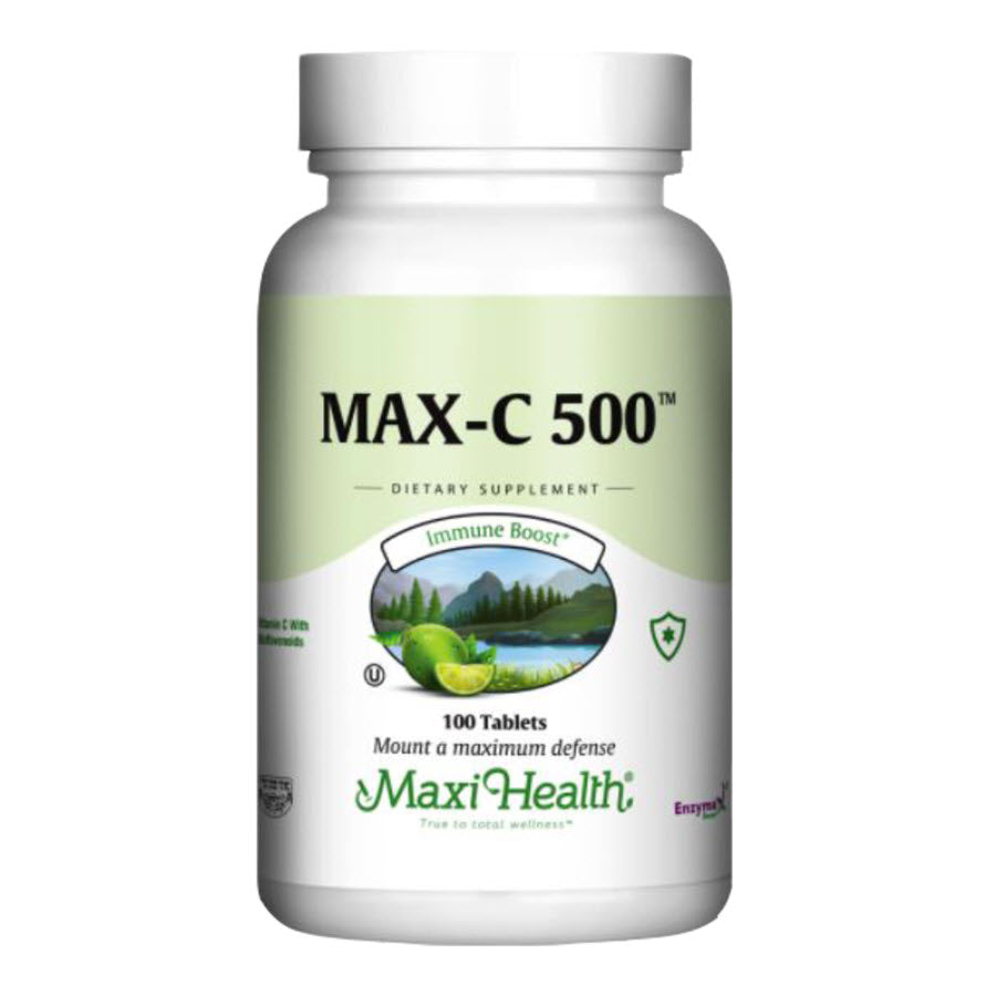 Maxi Health Max-C 500 Mg (Vitamin C with Bioflavonoids) - 100 Tablets