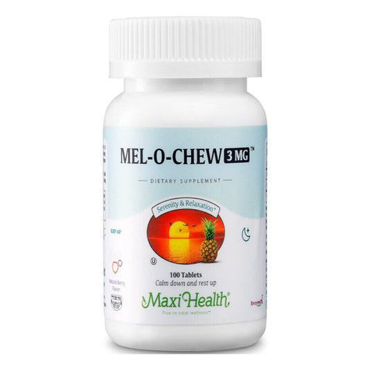 Maxi Health Mel-O-Chew Melatonin 3 Mg Berry Flavor, 100 Chewies