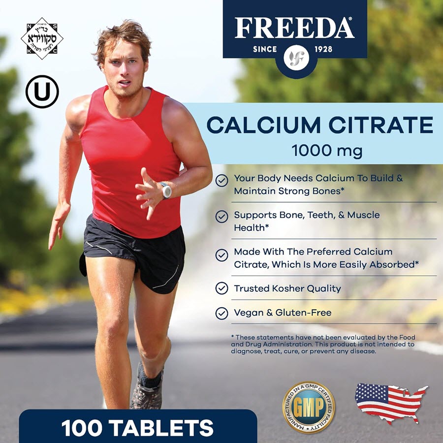 Freeda Calcium Citrate 250 Mg, 100 Tablets