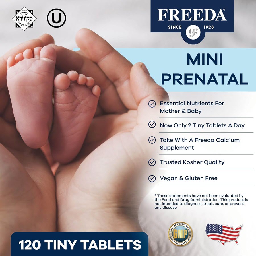 Freeda Mini Prenatal, 120 Tablets