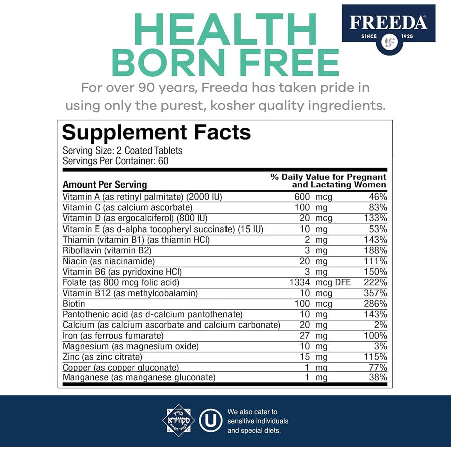 Freeda Mini Prenatal, 120 Tablets