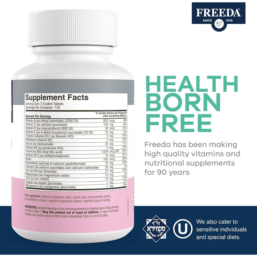 Freeda Mini Prenatal, 240 Tablets