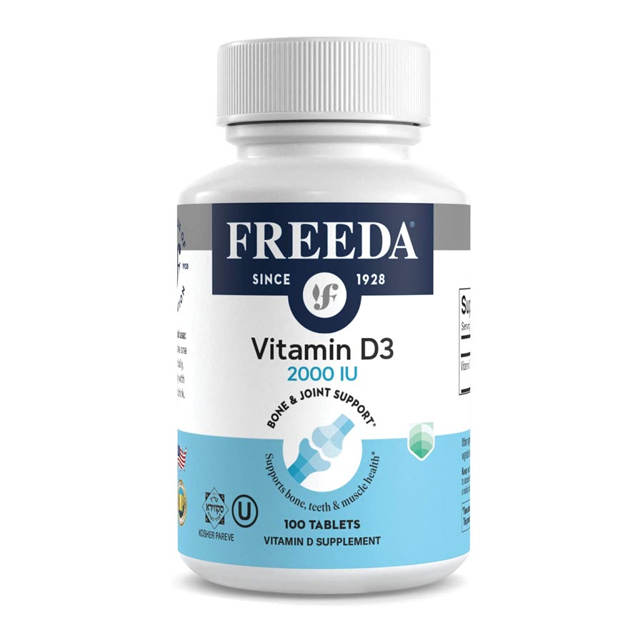 Freeda Vitamin D3 2000 IU (50 mcg), 100 Tablets