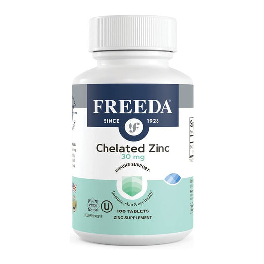 Freeda Chelated Zinc 30 Mg, 100 Tablets