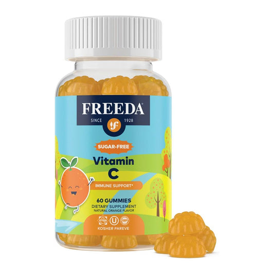 Freeda Chewable Vitamin C 125 mg Gummies Sugar-Free - Orange Flavor, 60 Gummies