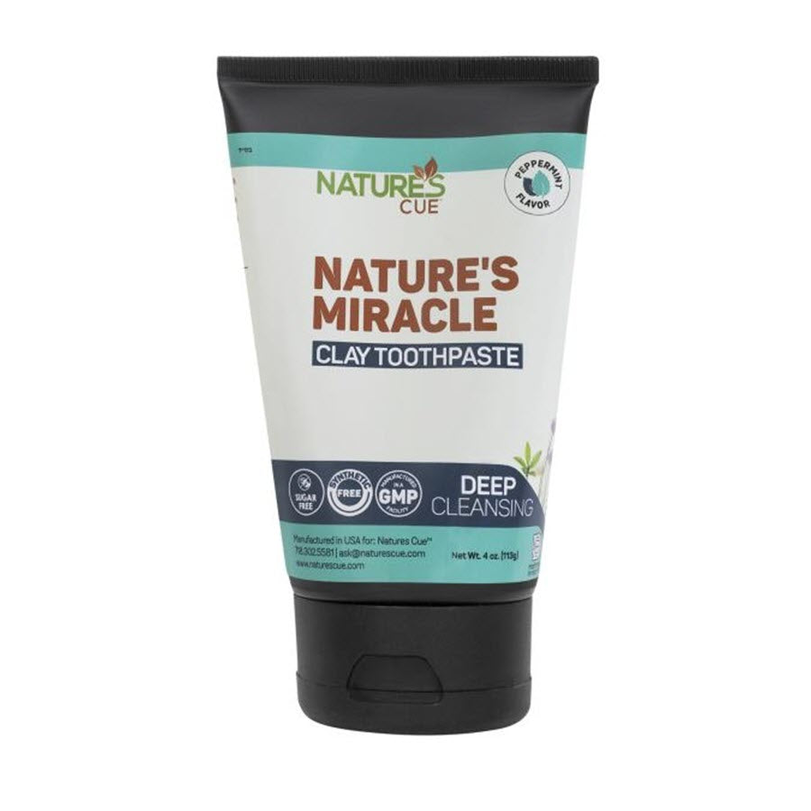 Natures Cue Nature’s Miracle Clay Toothpaste - Peppermint Flavor, 4oz