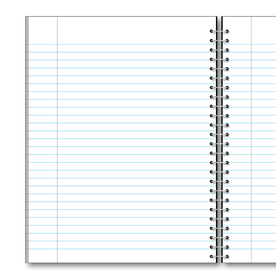 5 Subject Wirebound Notebook, 10.5″ x 8″, Wide Ruled