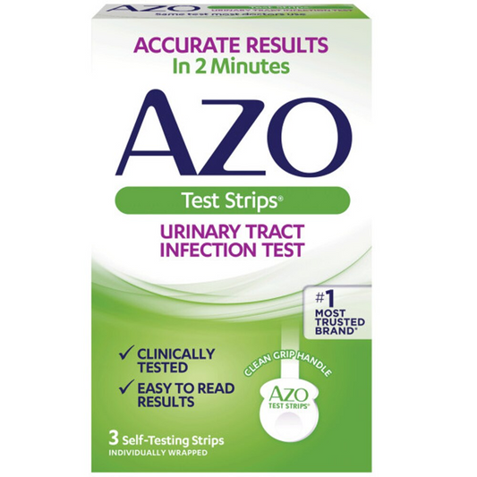 AZO Urinary Tract Infection Test Strips, UTI Test Results in 2 Minutes - 3ct