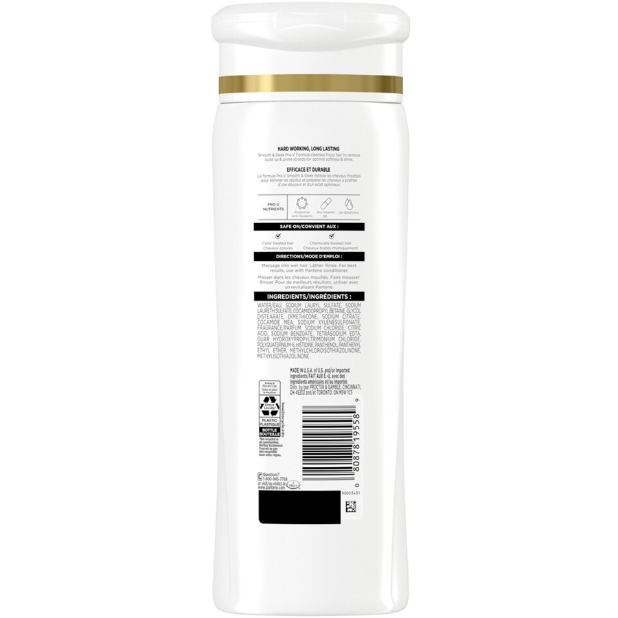 Pantene Pro-V Smooth & Sleek Shampoo, 12oz