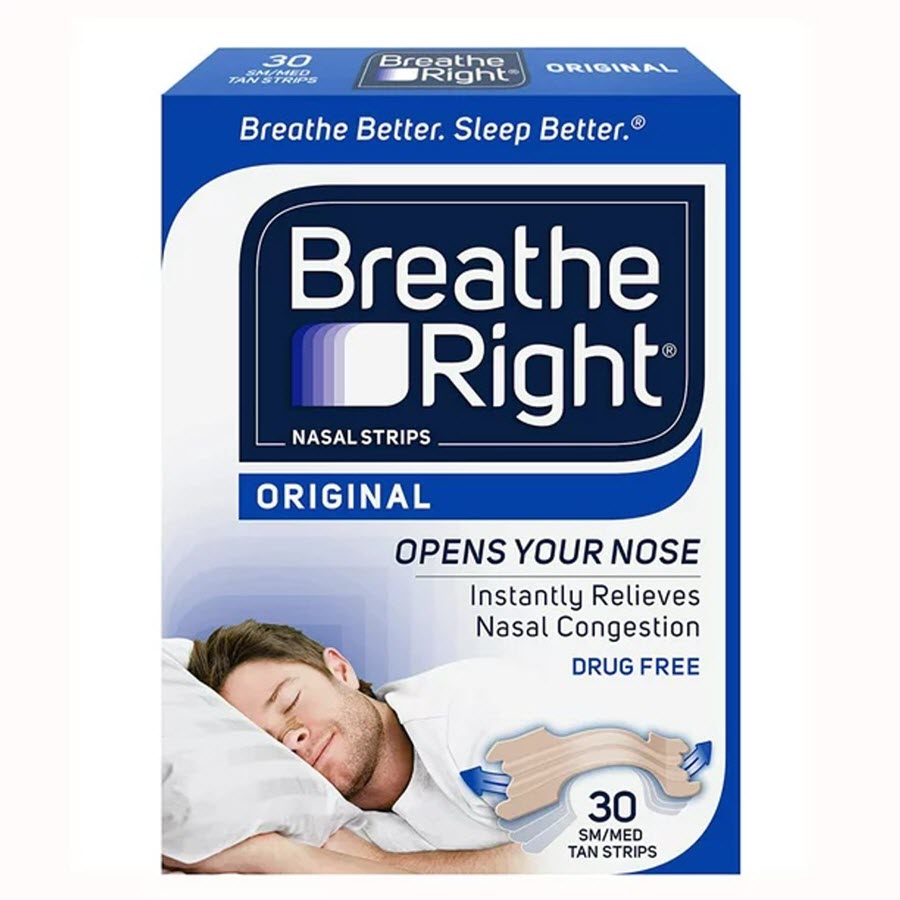 Breathe Right Nasal Strips, Original Tan, 30ct