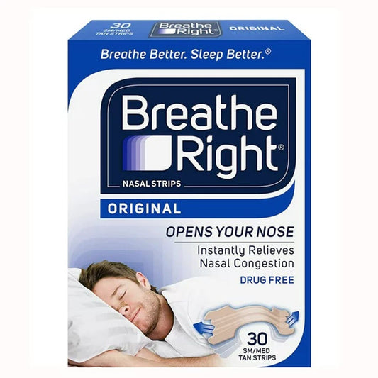 Breathe Right Nasal Strips, Original Tan, 30ct