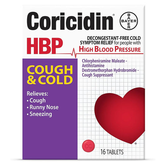 Coricidin HBP Cough & Cold Tablets - 16 Tablets