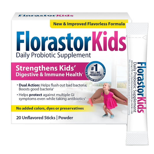 Florastor Kids Daily Probiotic Supplement Powder Sticks - Unflavored 20ct