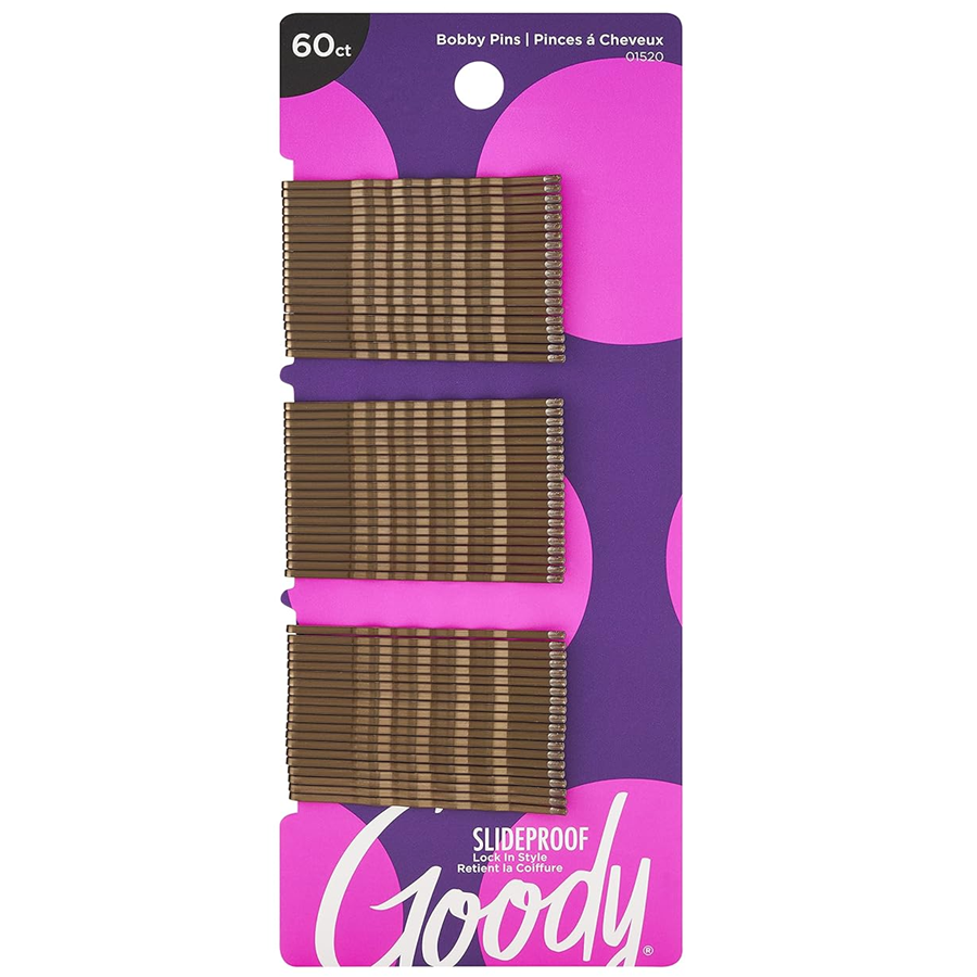 Goody Slideproof Bobby Pins, Brown - 60ct