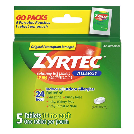 Zyrtec 24hr Allergy Relief Antihistamine Medicine with 10 mg, 5ct