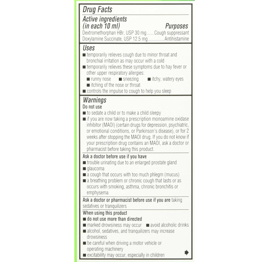 Robitussin Adult Nighttime Cough DM Liquid Maximum Strength - 4 oz