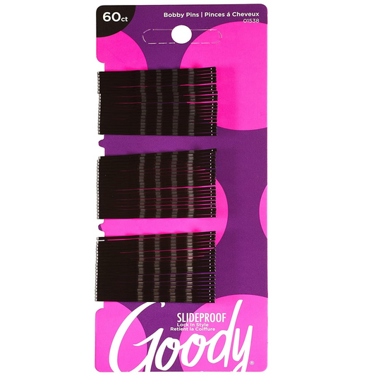 Goody Small Bobby Pins, Black, 60 ea