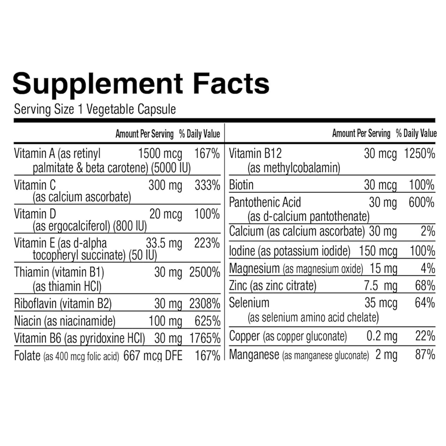 Freeda Quintabs M Multivitamin and Mineral Iron Free,  100 Veg Caps