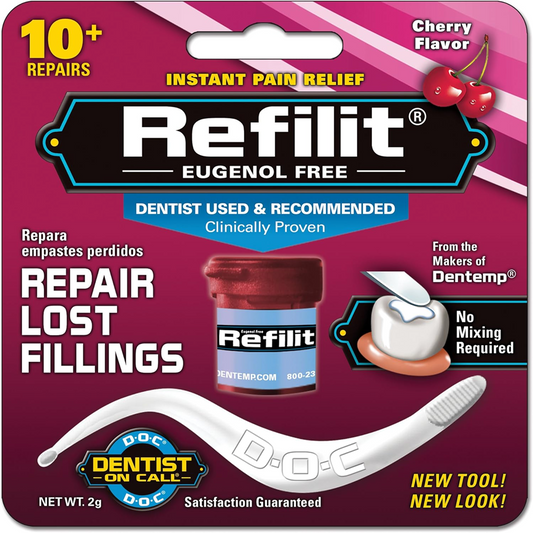 Dentemp Refilit Instant Pain Relief Lost Filling Repair, Cherry