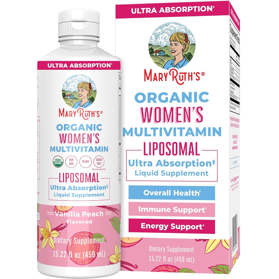 Mary Ruth's Women's Multivitamin Liposomal Vanilla Peach, 15.22 oz.