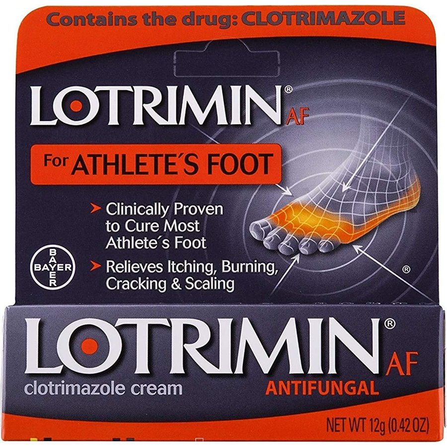 Lotrimin AF Cream for Athlete’s Foot, Clotrimazole 1% Antifungal Treatment, 0.42oz