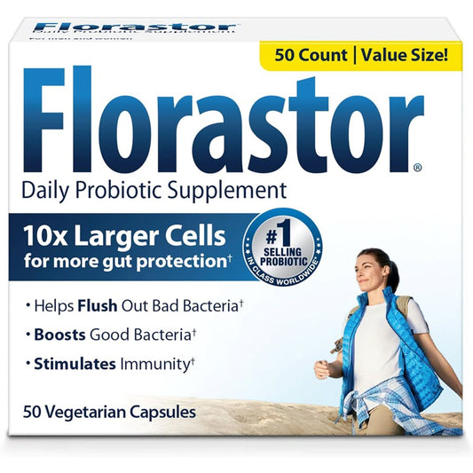 Florastor Daily Probiotic Supplement for Women and Men