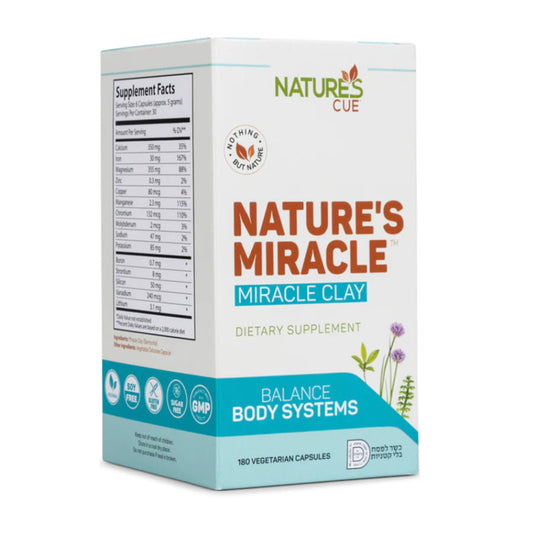 Natures Cue Miracle Clay, 180 Vegetarian Capsules