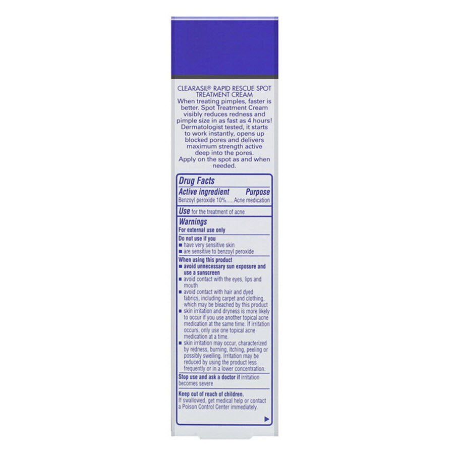 Clearasil Rapid Rescue Spot Treatment Cream, 1oz