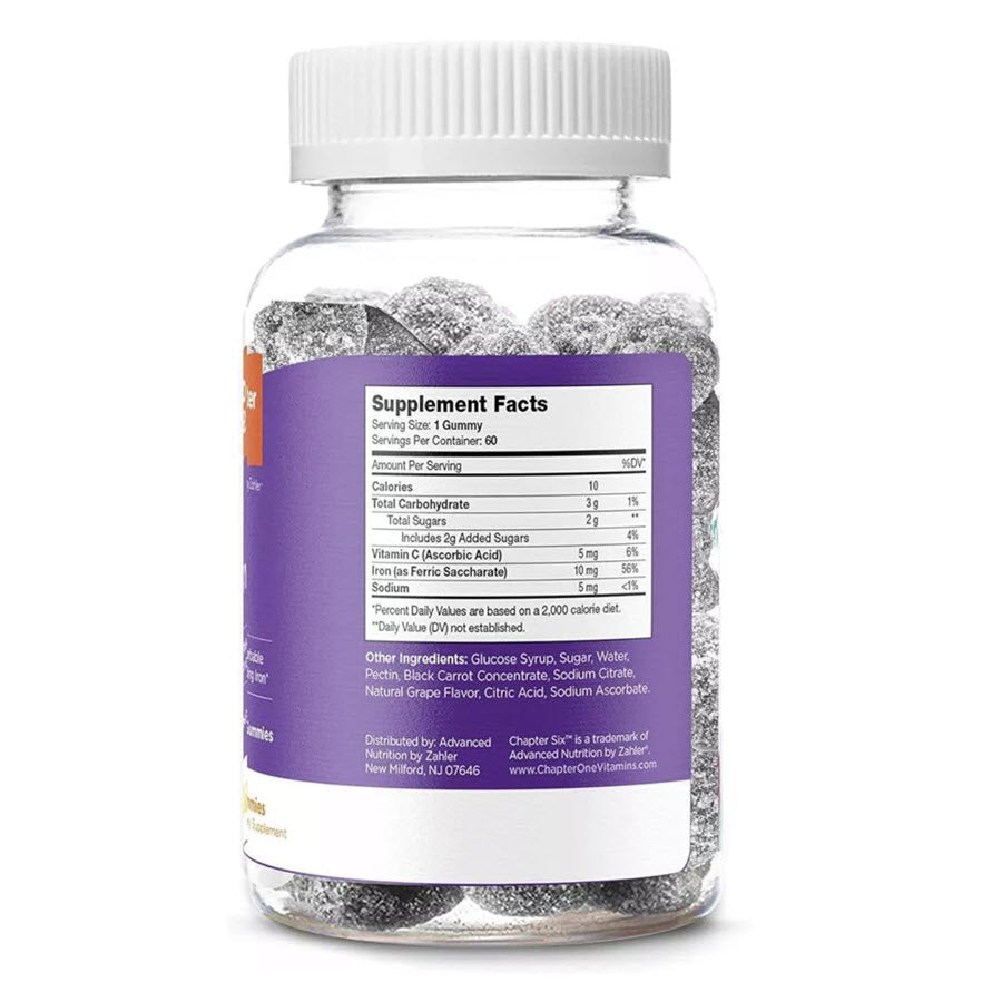 Zahler Chapter Six Iron 10 mg, 60 Gummies