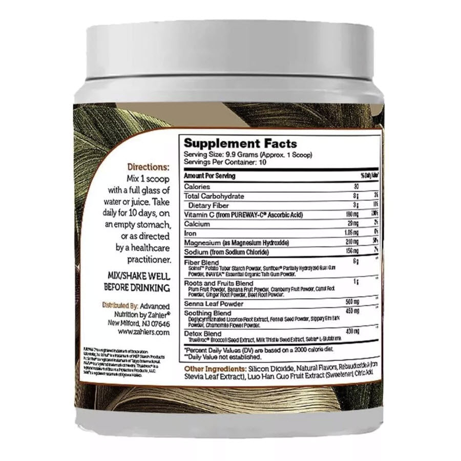 Zahler Colon Cleanse Powder - 10 Day Detox - Digestive & Intestinal Health Support - Cucumber-Mint Flavor, 3.5oz