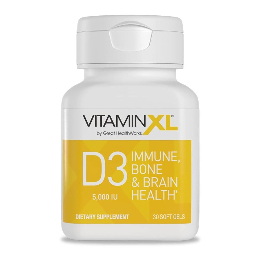 Vitamin XL D3, 5,000 IU, High Potency Daily Immune Support Supplement, 30ct