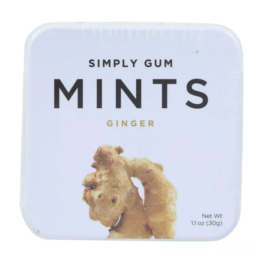 Simply Mints Natural Breath Mints, Ginger - 30 Mints 1.1oz