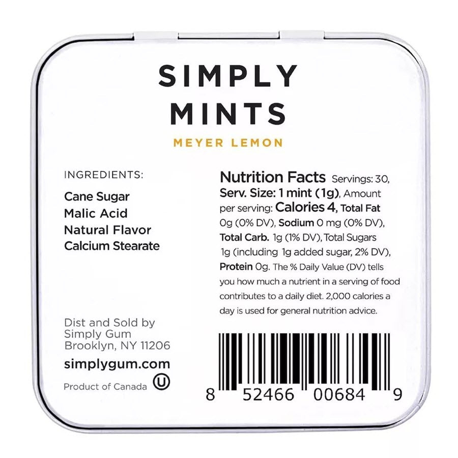 Simply Mints Meyer Lemon Mints, 30pcs