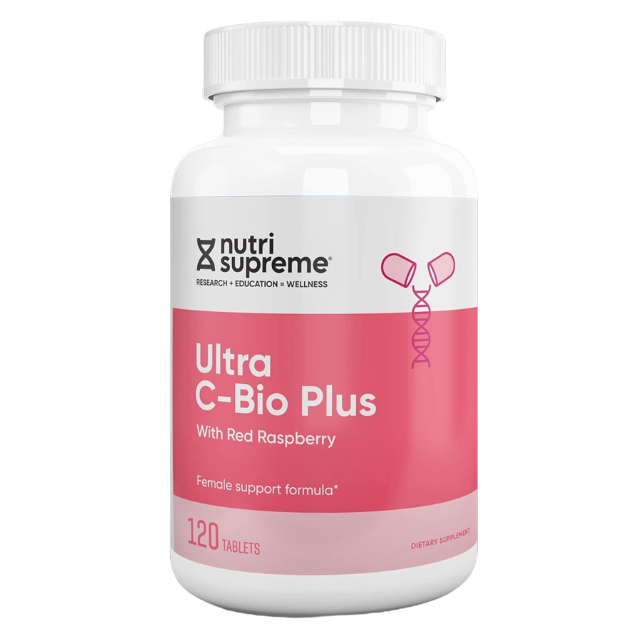 Nutri-Supreme Research Ultra C-Bio Plus 500 Mg with Red Raspberry (Female Support Formula), 120 Tablets