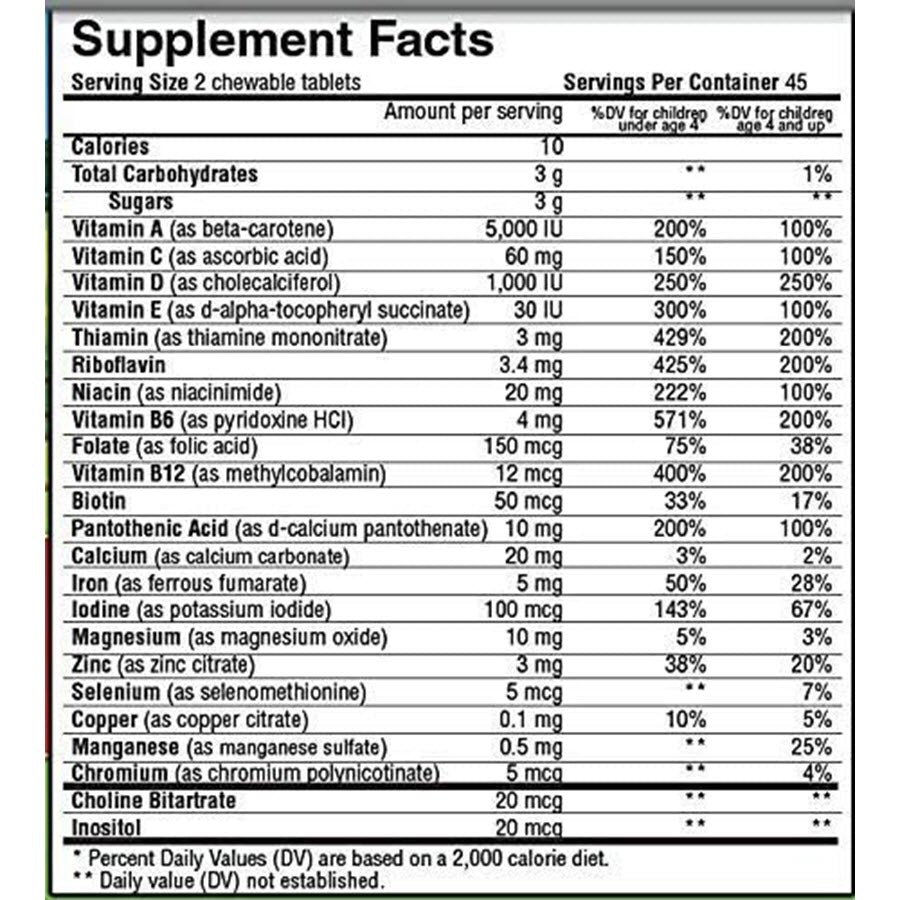 Nutri-Supreme Research Multi Chews, Cherry Flavor - 90 Chews