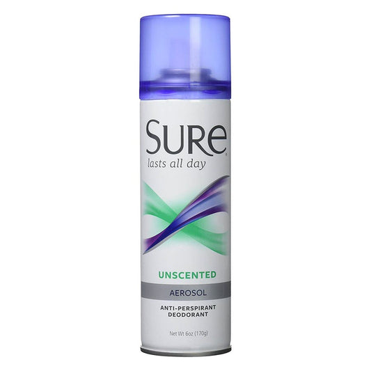 Sure Antiperspirant And Deodorant Spray, Unscented - 6oz