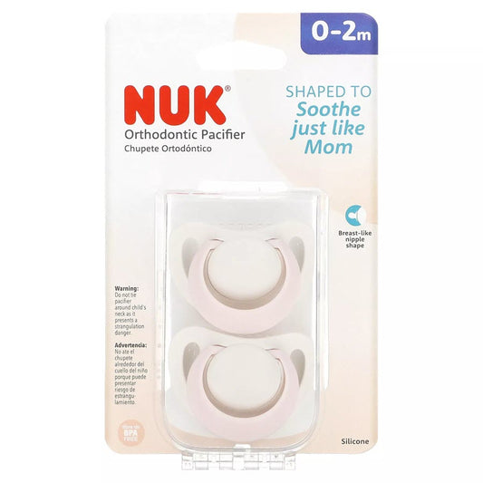 NUK Newborn Orthodontic Pacifiers,  0-2 Months, 2pc