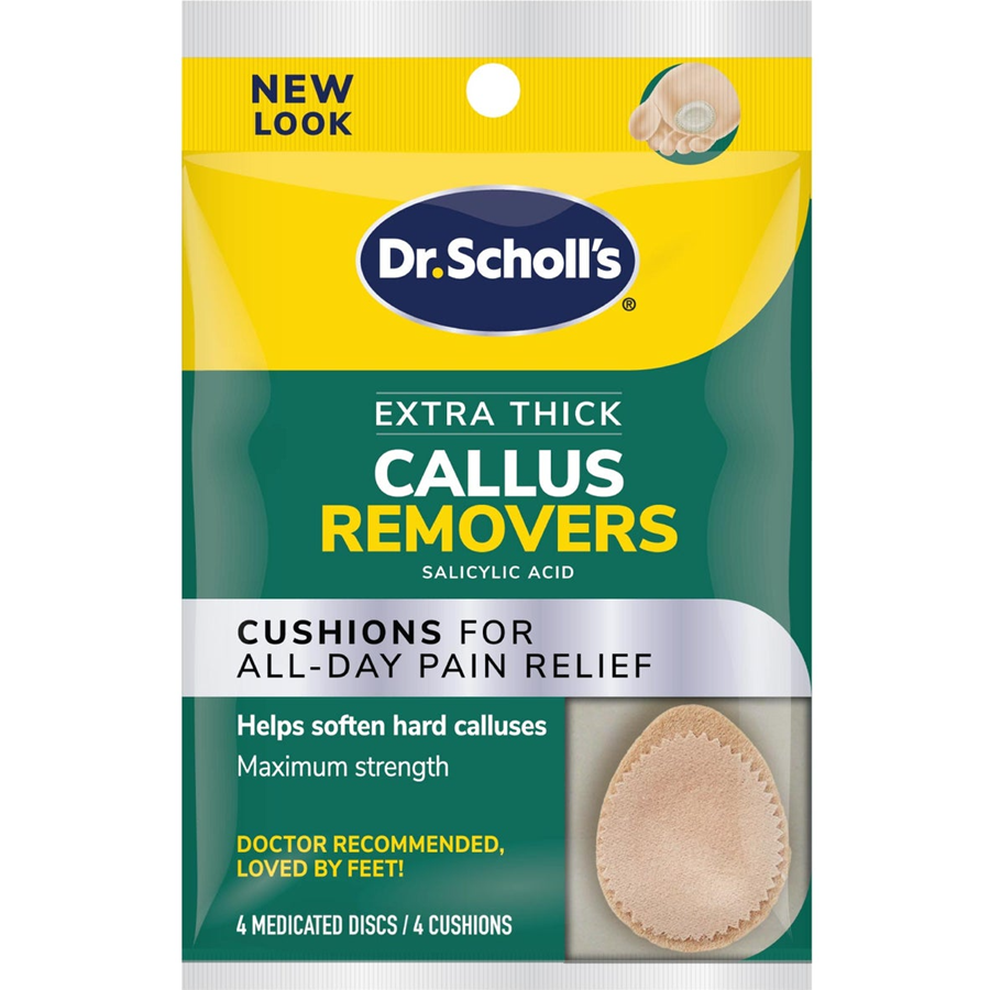 Dr. Scholl’s Extra Thick Callus Removers 4 Medicated Discs / 4 Cushions