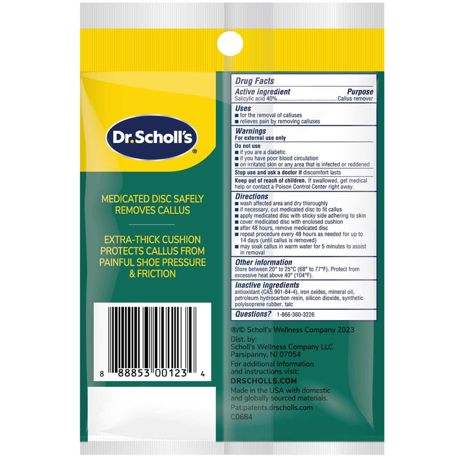 Dr. Scholl’s Extra Thick Callus Removers 4 Medicated Discs / 4 Cushions