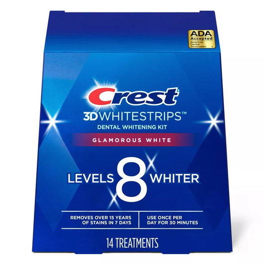 Crest 3D Whitestrips Glamorous White Teeth Whitening Kit with Hydrogen Peroxide - 14 Treatments