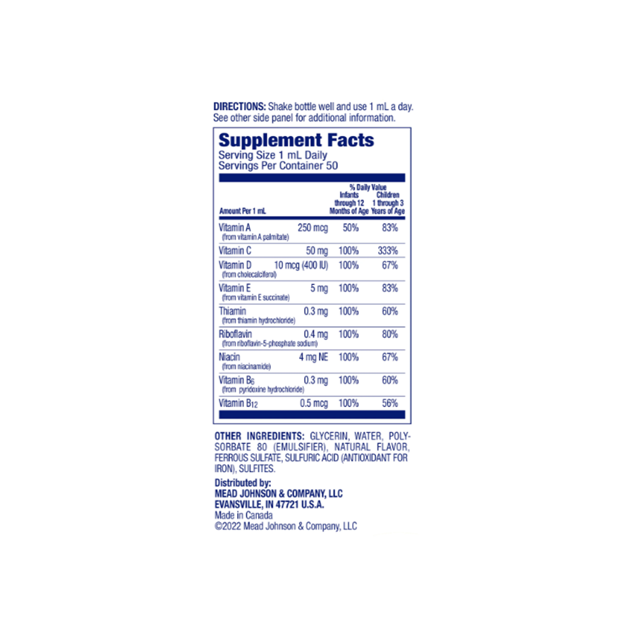 Enfamil Poly-Vi-Sol Liquid Multivitamin Supplement 50ml