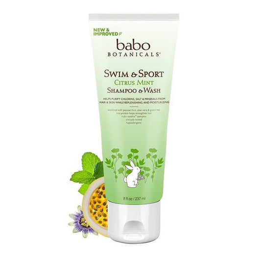 Babo Botanicals Swim & Sport Citrus Mint Baby Shampoo & Wash, 8oz