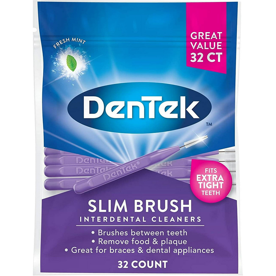 DenTek Slim Brush Advanced Clean Tight Teeth, 32ct